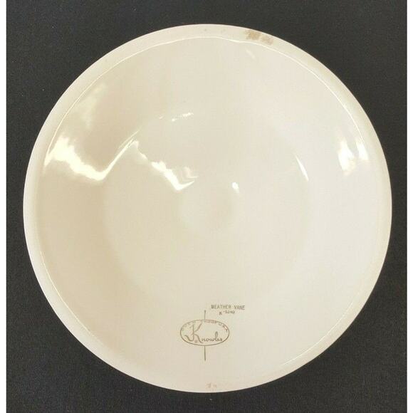 Edwin Knowles Weather Vane Rooster 11" Covered Vegetable Bowl w/Lid #K-5240 MCM - Picture 8 of 10